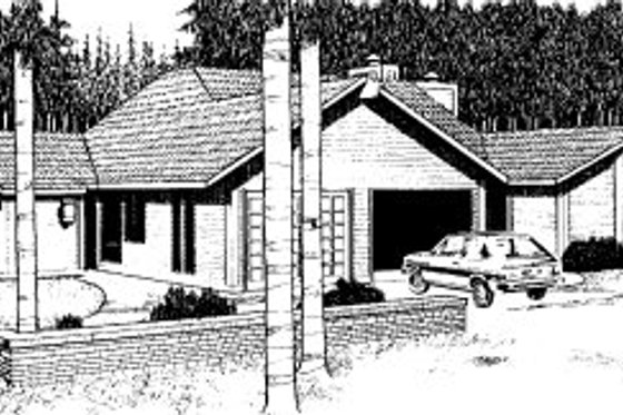 Exterior - Front Elevation House Plan #303-301 - 2 bed, 1 bath