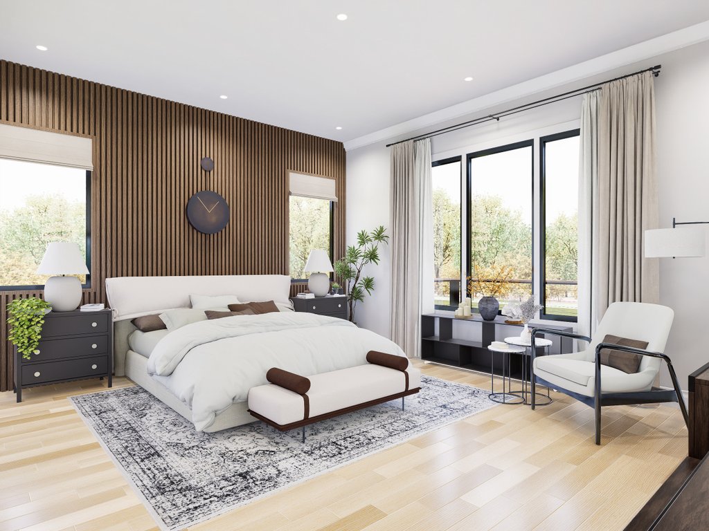 Interior - Bedroom for Contemporary House Plan #54-688 - 3 bed, 2 bath