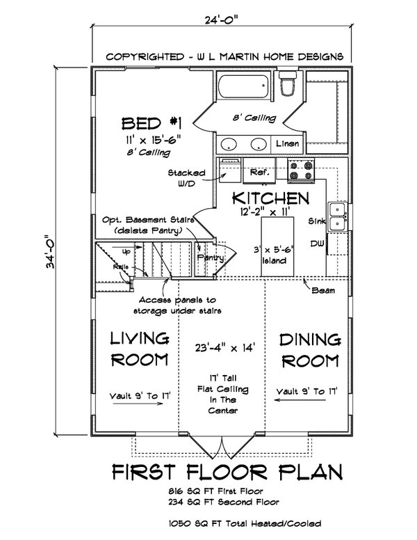 Cabin Floor Plan - Main Floor Plan #513-2208