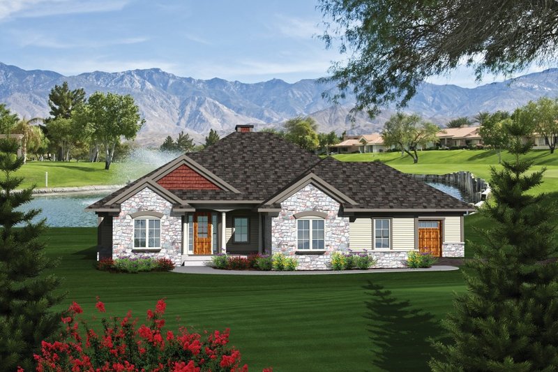Home Plan - Traditional Exterior - Front Elevation Plan #70-1084