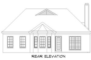 Exterior - Rear Elevation for Traditional House Plan #424-164 - 3 bed, 2 bath