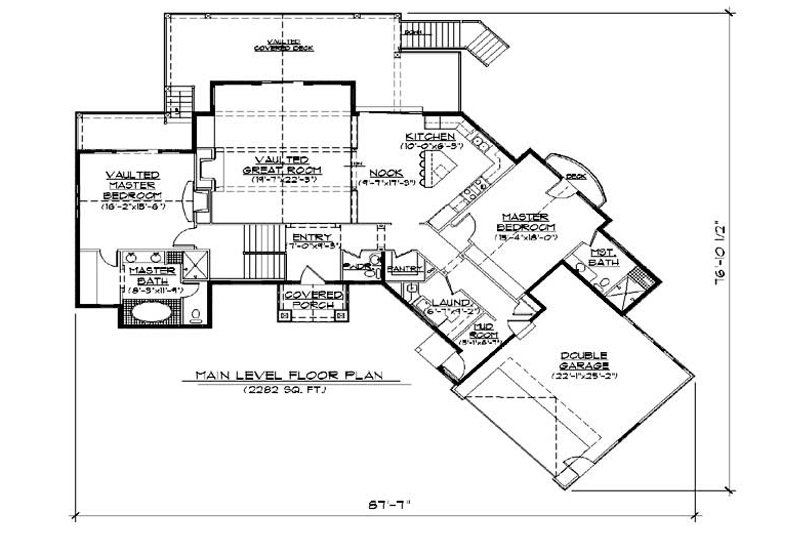 Home Plan - Floor Plan - Main Floor for Traditional House Plan #5-272 - 4 bed, 5.5 bath