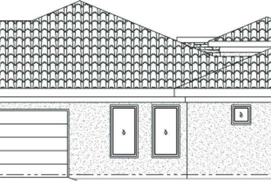 Exterior - Other Elevation for Mediterranean House Plan #24-277 - 3 bed, 2.5 bath