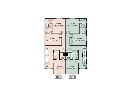 Floor Plan - Upper Floor for Modern House Plan #124-1472 - 10 bed, 10 bath