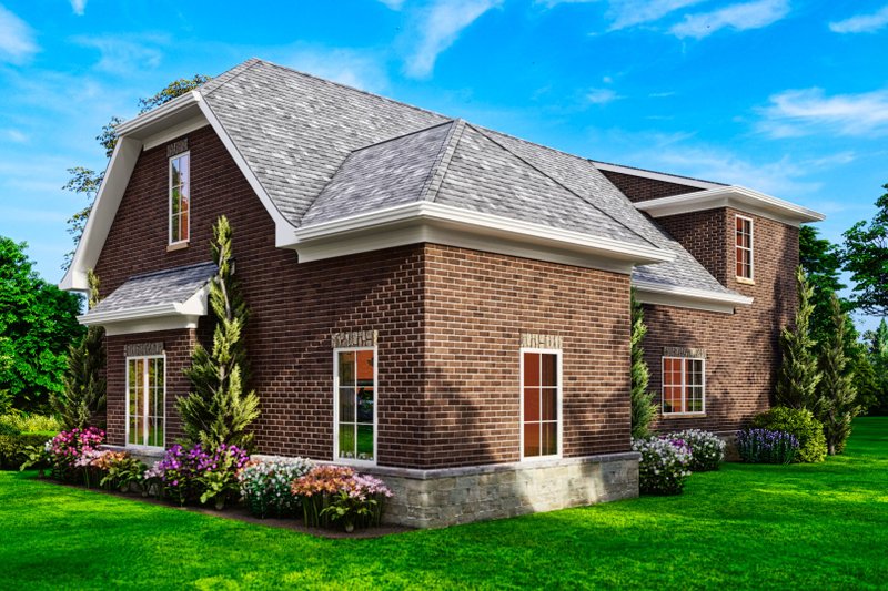 House Blueprint - Exterior - Rear Elevation 1 for Modern House Plan #54-593, 0 bath