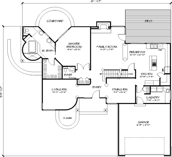 Traditional Floor Plan - Main Floor Plan #320-403