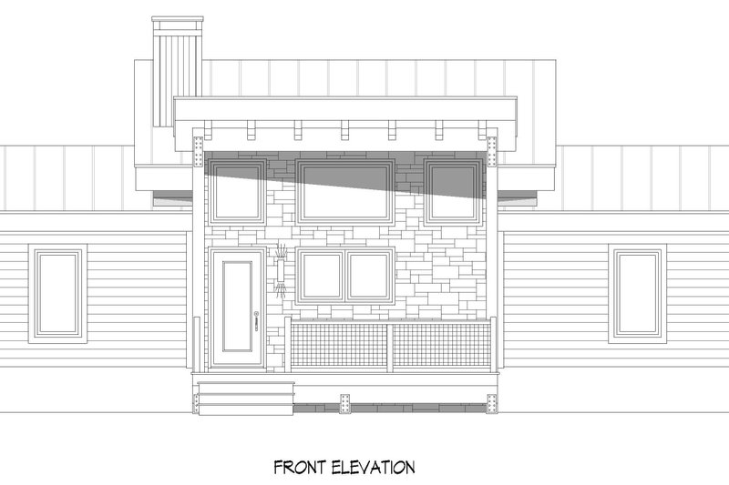 House Blueprint - Exterior - Front Elevation 3 for Contemporary House Plan #932-784 - 3 bed, 3 bath