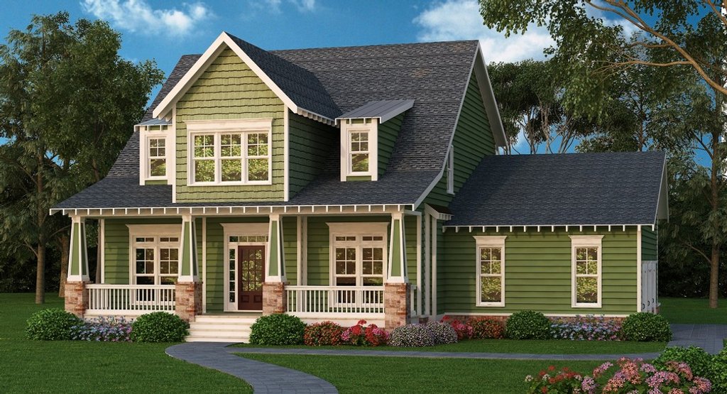 Bungalow Style House Plan - 4 Beds 2.5 Baths 2761 Sq/Ft Plan #419-294
