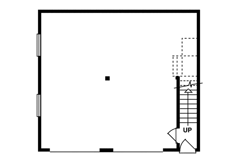 House Blueprint - Floor Plan - Main Floor for Country House Plan #47-513 - 1 bed, 1 bath