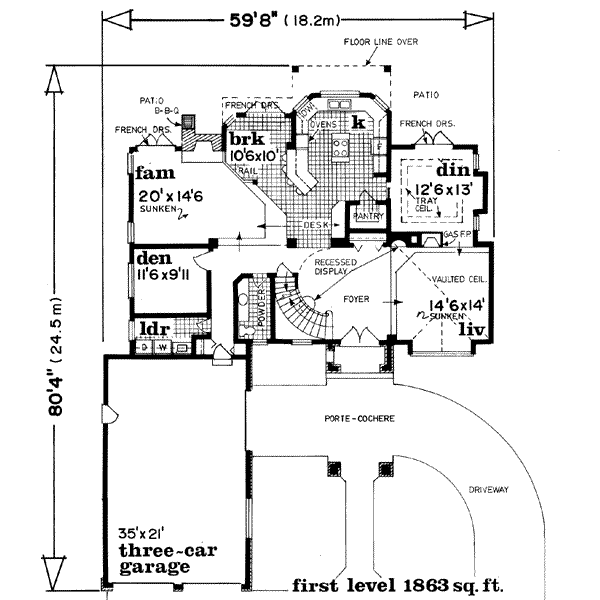 Traditional Floor Plan - Main Floor Plan #47-532