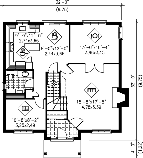 Colonial Floor Plan - Main Floor Plan #25-226