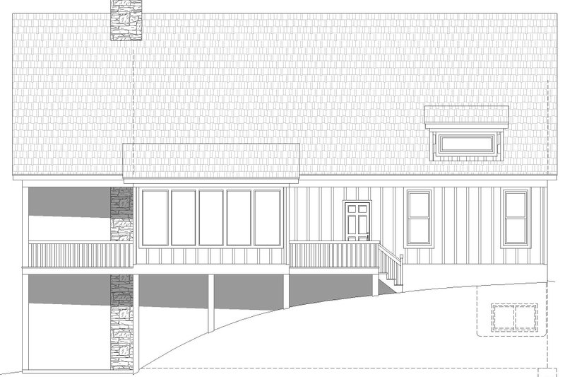 House Plan Design - Exterior - Rear Elevation for Country House Plan #932-661 - 3 bed, 2.5 bath