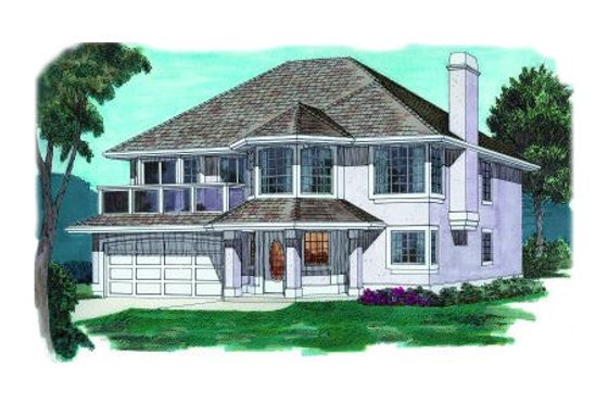Exterior - Front Elevation for Traditional House Plan #47-585 - 3 bed, 2 bath