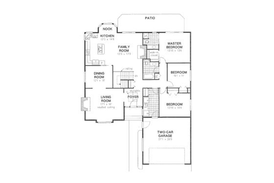 Floor Plan - Main Floor for European House Plan #18-8952 - 3 bed, 2 bath