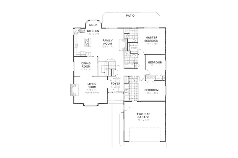 House Design - Floor Plan - Main Floor for European House Plan #18-8952 - 3 bed, 2 bath