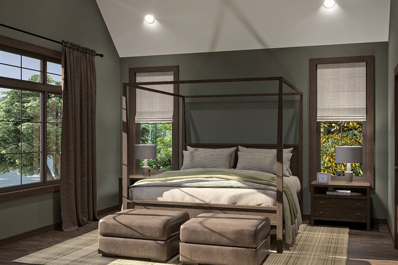 House Blueprint - Interior - Master Bedroom for Farmhouse House Plan #455-583 - 2 bed, 2 bath