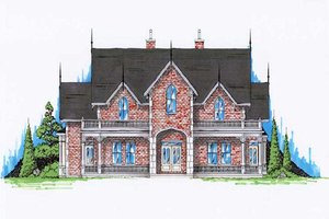 Architectural House Design - Victorian Exterior - Front Elevation Plan #5-441