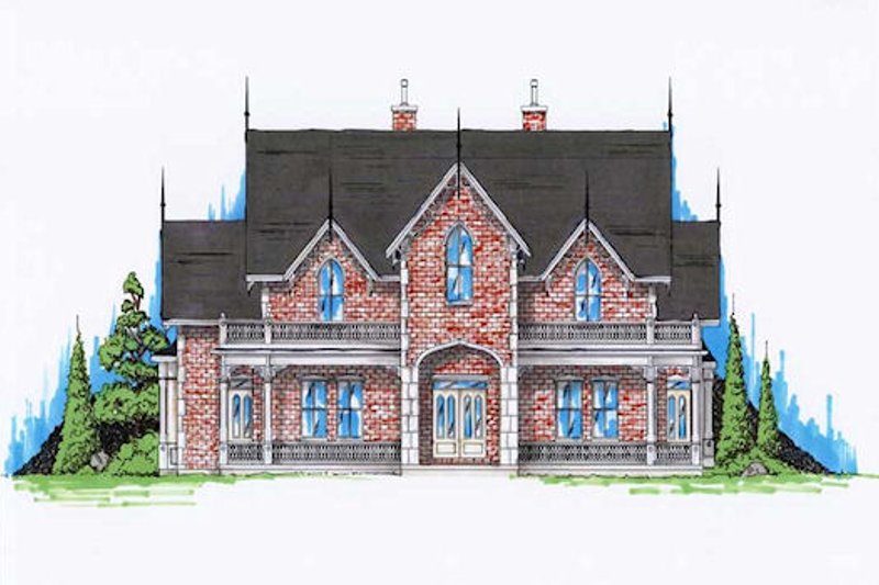 Victorian Style House Plan - 5 Beds 5.5 Baths 4811 Sq/Ft Plan #5-441