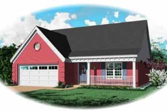 Exterior - Front Elevation for Farmhouse House Plan #81-121 - 3 bed, 2.5 bath