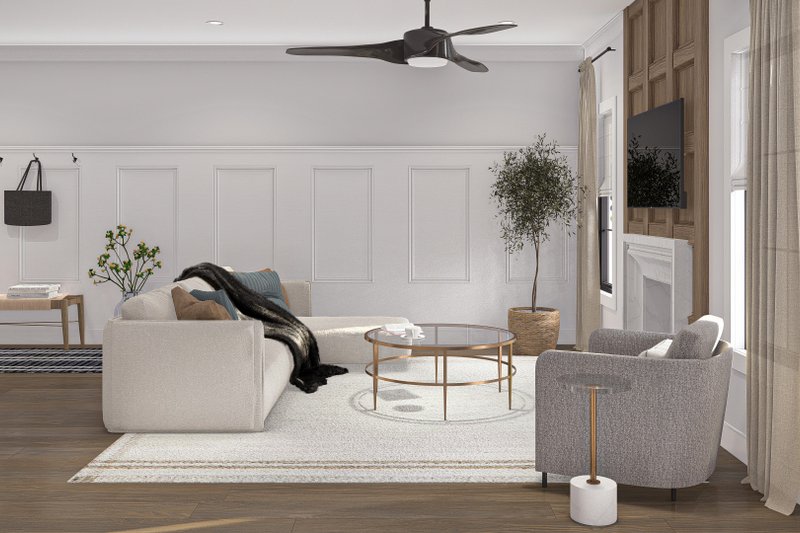 Architectural House Design - Interior - Family Room for Craftsman House Plan #455-481 - 3 bed, 2.5 bath