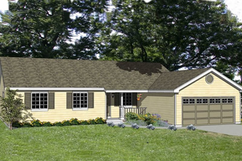 Ranch Style House Plan - 4 Beds 2 Baths 1392 Sq/Ft Plan #116-238