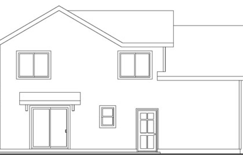 Home Plan - Exterior - Rear Elevation House Plan #124-719 - 3 bed, 1.5 bath