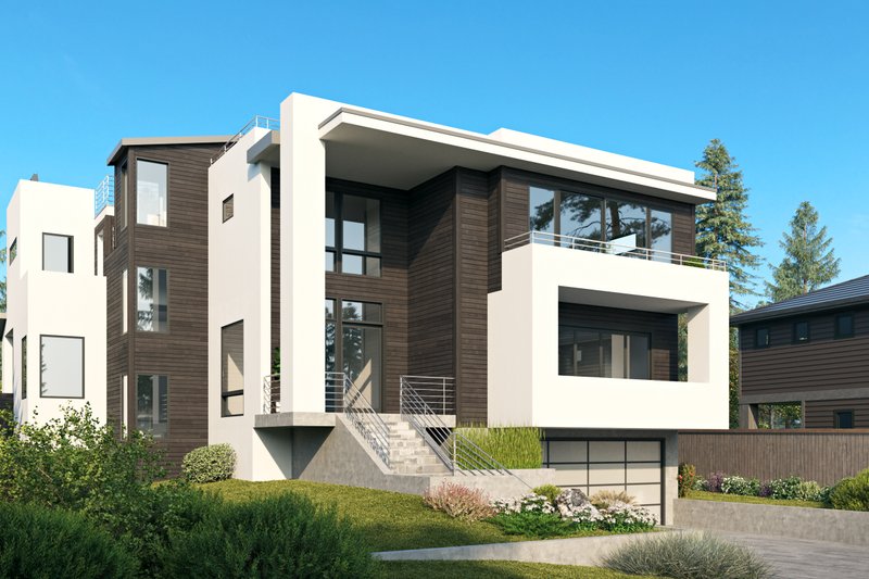 Architectural House Design - Exterior - Other Elevation for Contemporary House Plan #1066-133 - 5 bed, 4 bath