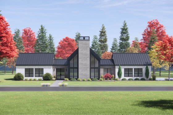 Four-Bedroom Modern House Plan
