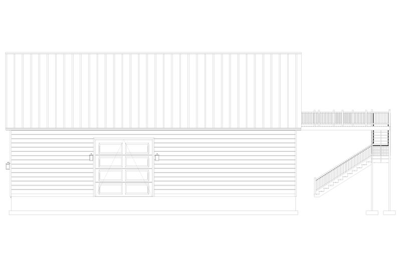 Dream House Plan - Exterior - Rear Elevation 2 for Farmhouse House Plan #1060-340, 1 bath