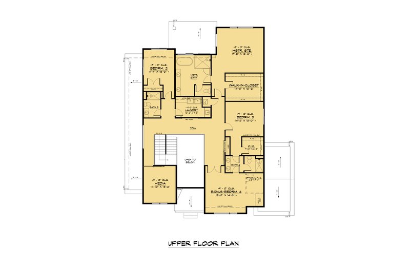 Dream House Plan - Floor Plan - Upper Floor for Traditional House Plan #1066-170 - 5 bed, 4.5 bath