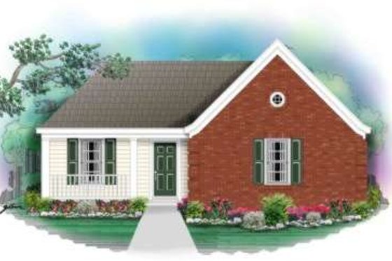 Exterior - Front Elevation for Ranch House Plan #81-681 - 3 bed, 2 bath