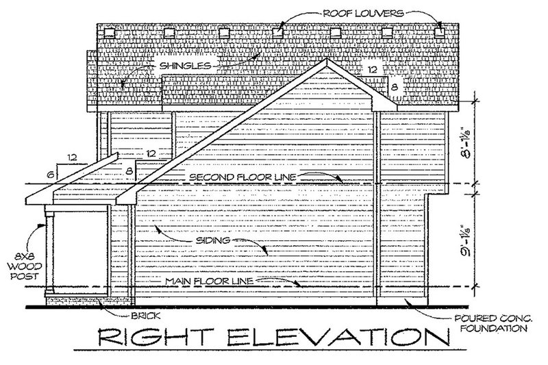 Dream House Plan - Exterior - Other Elevation 1 for Traditional House Plan #20-2103 - 3 bed, 2.5 bath