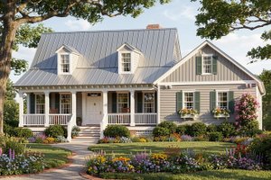 Architectural House Design - Country Photo Plan #137-294