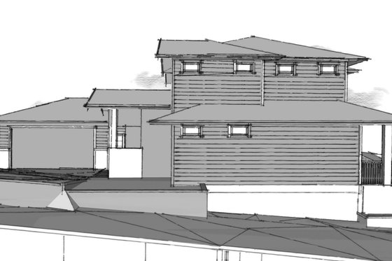 Exterior - Other Elevation 1 for Modern House Plan #1101-9 - 4 bed, 3.5 bath