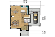 Contemporary Style House Plan - 3 Beds 1 Baths 1545 Sq/Ft Plan #25-4294 