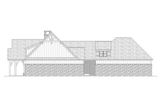 Exterior - Other Elevation 2 for Craftsman House Plan #45-374 - 3 bed, 2 bath