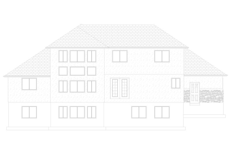 Architectural House Design - Exterior - Rear Elevation 3 for Traditional House Plan #1060-25 - 6 bed, 3.5 bath