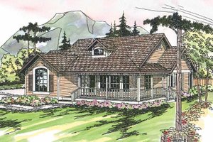 Country Exterior - Front Elevation Plan #124-164