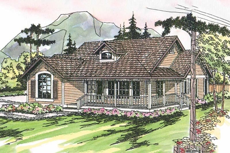 Home Plan - Country Exterior - Front Elevation Plan #124-164