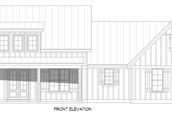 Exterior - Front Elevation 3 for Farmhouse House Plan #932-1206 - 3 bed, 3 bath