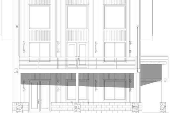 Exterior - Front Elevation 3 for Beach House Plan #932-976 - 3 bed, 2 bath