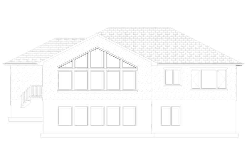 Architectural House Design - Exterior - Rear Elevation 1 for Craftsman House Plan #1060-430 - 3 bed, 2 bath