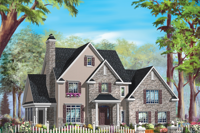 Dream House Plan - Traditional Exterior - Front Elevation Plan #25-4795