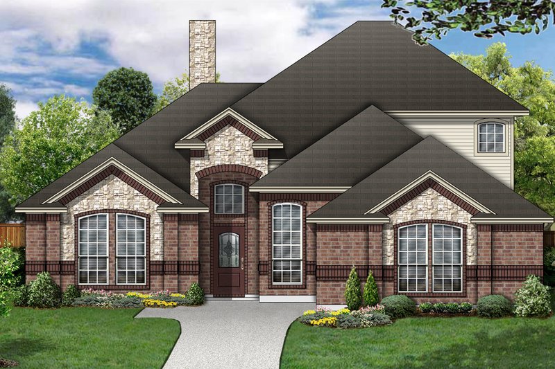 Home Plan - Traditional Exterior - Front Elevation Plan #84-458