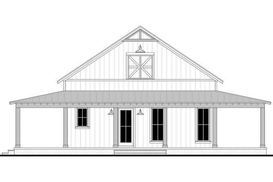 Exterior - Rear Elevation for Barndominium House Plan #430-359 - 2 bed, 2 bath