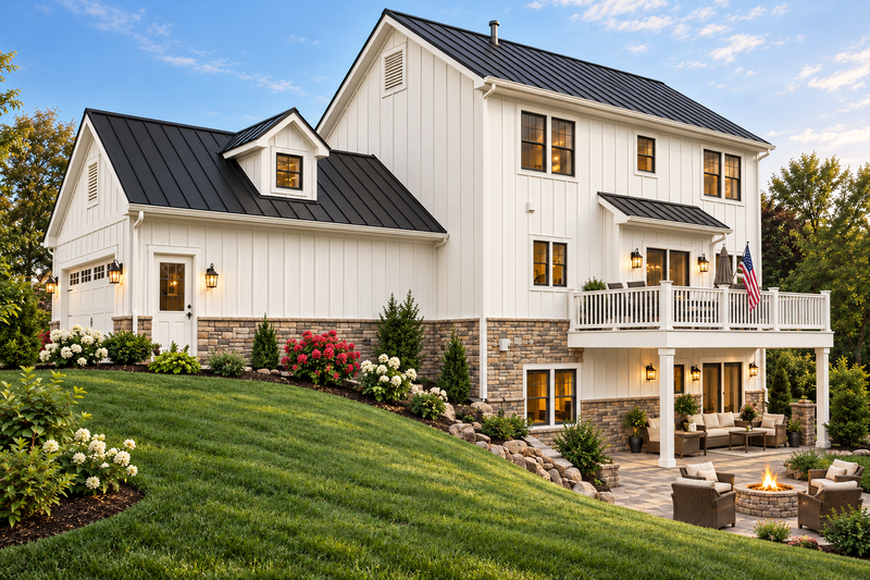 Dream House Plan - Exterior - Rear Elevation for Farmhouse House Plan #928-442 - 3 bed, 2.5 bath