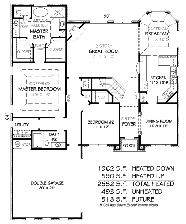 Traditional Floor Plan - Main Floor Plan #424-13