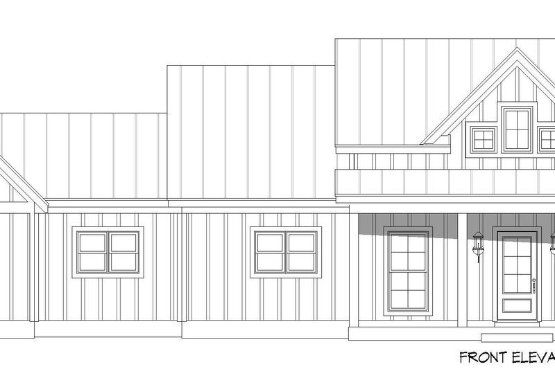 House Blueprint - Exterior - Front Elevation 7 for Farmhouse House Plan #932-1231 - 2 bed, 2 bath
