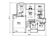 Ranch Style House Plan - 3 Beds 2 Baths 1784 Sq/Ft Plan #20-158 