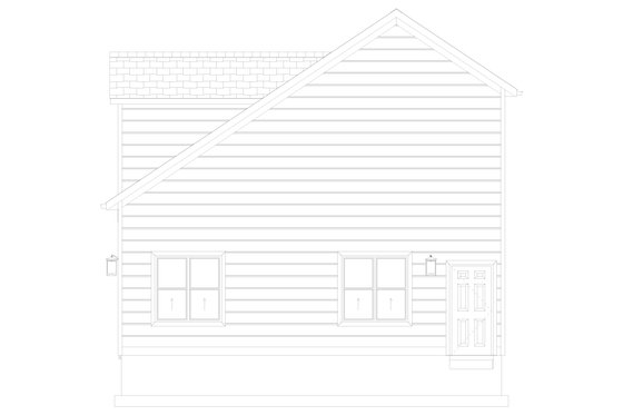 Exterior - Other Elevation 1 for Colonial House Plan #1060-158, 0.5 bath